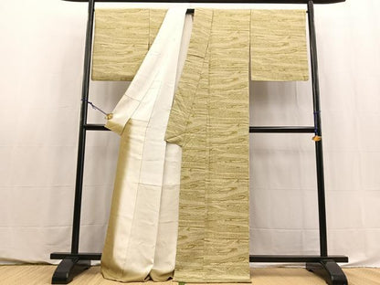 平和屋着物■上質な小紋　幾何学文様　ロング丈　正絹　逸品　BAAY5807yc