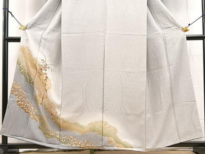平和屋着物■訪問着　刺繍　道長花文　暈し染め　金彩　正絹　逸品　BAAY5809yc