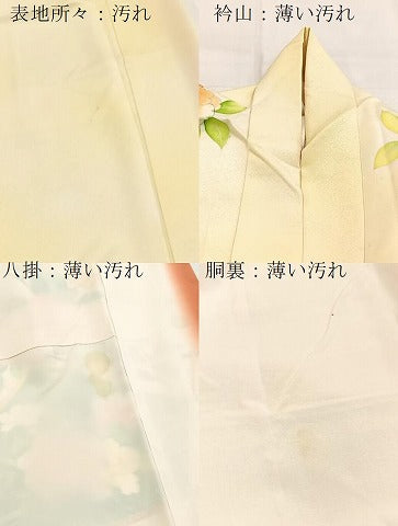 平和屋着物■訪問着　竹垣花文　暈し染め　金彩　正絹　逸品　BAAY5810yc