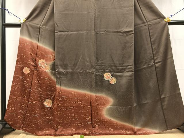 平和屋着物■訪問着　駒刺繍　花丸文　暈し染め　金彩　鈴乃屋扱い　正絹　逸品　BAAY5811yc