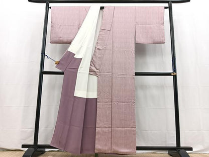 平和屋着物■上質な小紋　立涌文　正絹　逸品　BAAY5812yc