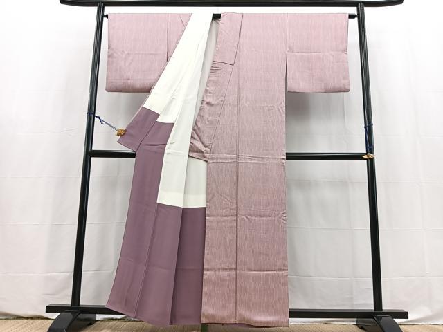 平和屋着物■上質な小紋　立涌文　正絹　逸品　BAAY5812yc
