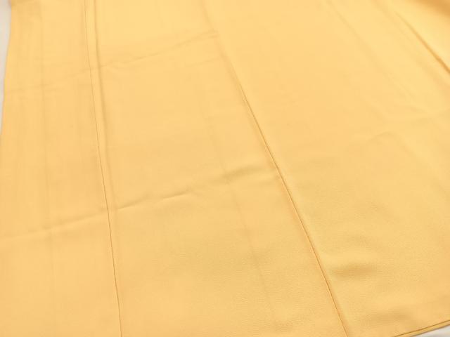 平和屋着物■上質な色無地　霞地紋　蜂蜜色　正絹　逸品　BAAY5813yc