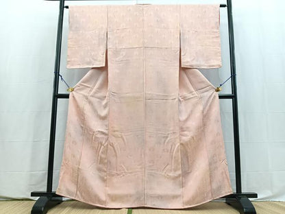 平和屋着物■上質な小紋　孔雀羽青海波地紋　暈し染め　正絹　逸品　未使用　BAAY5820yc