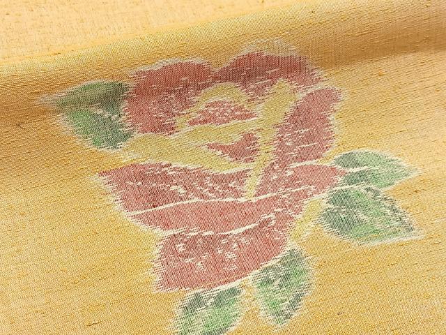 平和屋着物■上質な紬　薔薇　正絹　逸品　BAAY5825yc