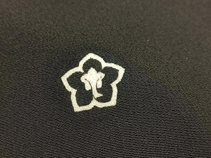平和屋着物■豪華黒留袖　駒刺繍　草花文　金彩　正絹　逸品　BAAY5826yc