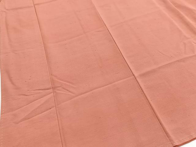 平和屋着物■上質な紬　曙色　正絹　逸品　未使用　BAAY5828yc