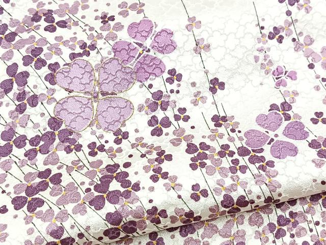 平和屋着物■上質な小紋　草花文　金彩　正絹　逸品　BAAY5829yc