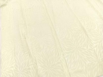 平和屋着物■長襦袢　無双仕立て　菊花地紋　若芽色　正絹　逸品　BAAY5836yc