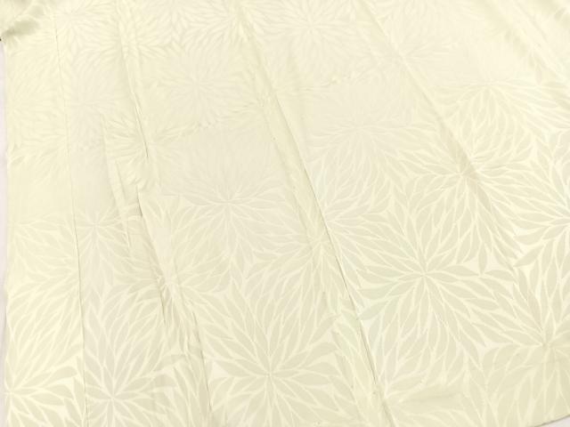 平和屋着物■長襦袢　無双仕立て　菊花地紋　若芽色　正絹　逸品　BAAY5836yc
