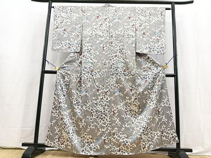 平和屋着物■上質な小紋　飛鳥葡萄蔦の葉文　鈴乃屋扱い　正絹　逸品　未使用　BAAY5842yc