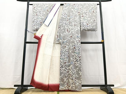 平和屋着物■上質な小紋　飛鳥葡萄蔦の葉文　鈴乃屋扱い　正絹　逸品　未使用　BAAY5842yc