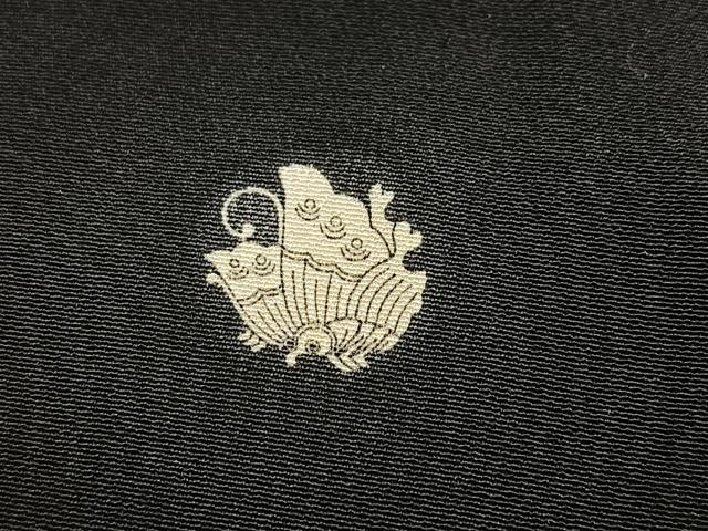 平和屋着物■豪華黒留袖　飛鶴道長花文　銀彩　正絹　逸品　BAAY5843yc
