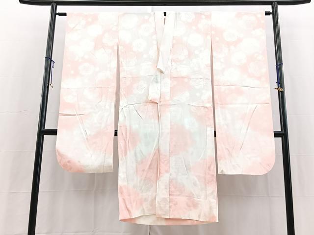平和屋着物■振袖用長襦袢　無双仕立て　梅地紋　雲文　正絹　逸品　BAAY5851yc