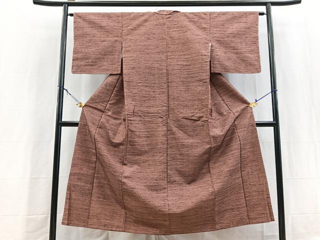 平和屋着物■上質な紬　網代文　正絹　逸品　未使用　BAAY5855yc