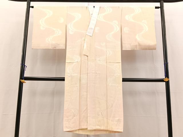 平和屋着物■長襦袢　無双仕立て　幾何学地紋　暈し染め　正絹　逸品　BAAY5858yc