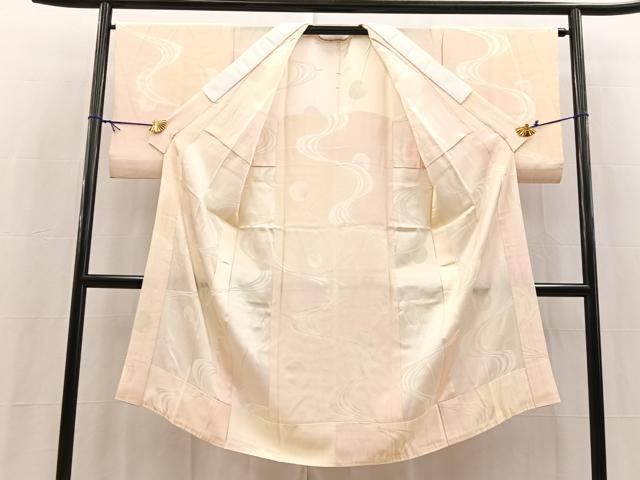平和屋着物■長襦袢　無双仕立て　幾何学地紋　暈し染め　正絹　逸品　BAAY5858yc