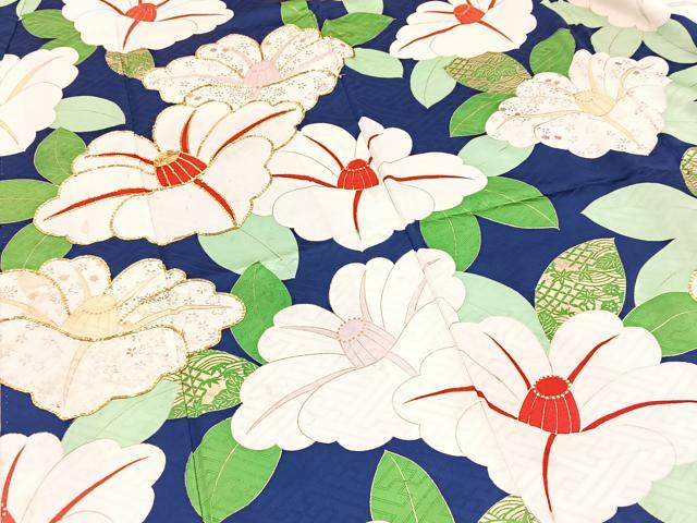 平和屋着物■豪華振袖　駒刺繍　椿　金彩　正絹　逸品　BAAY5859yc