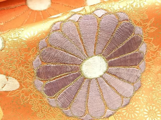 平和屋着物■豪華振袖　総刺繍　駒刺繍　菊梅文　金彩　正絹　逸品　BAAY5860yc