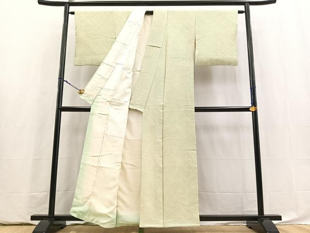 平和屋着物■大変加工の良い総絞り小紋　正絹　逸品　BAAY5862yc