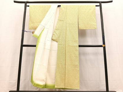 平和屋着物■大変加工の良い総絞り小紋　正絹　逸品　未使用　BAAY5870yc