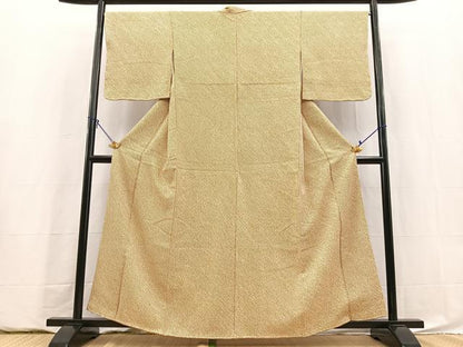 平和屋着物■大変加工の良い総絞り小紋　正絹　逸品　BAAY5871yc