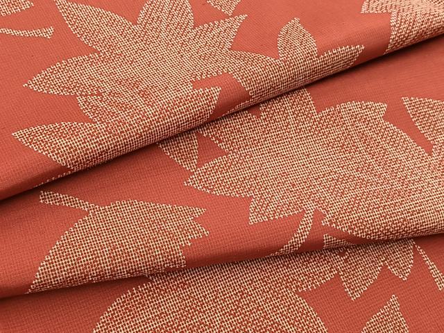 平和屋着物■上質な紬　楓文　正絹　逸品　未使用　BAAY5874yc