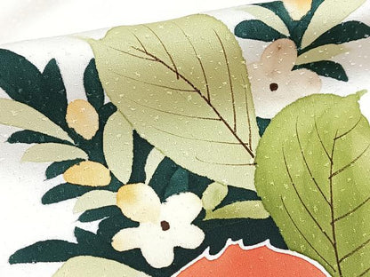平和屋着物■訪問着　手描き　草花文　正絹　逸品　BAAY5876yc