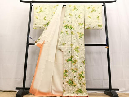 平和屋着物■訪問着　雲取り花文　金彩　正絹　逸品　BAAY5878yc