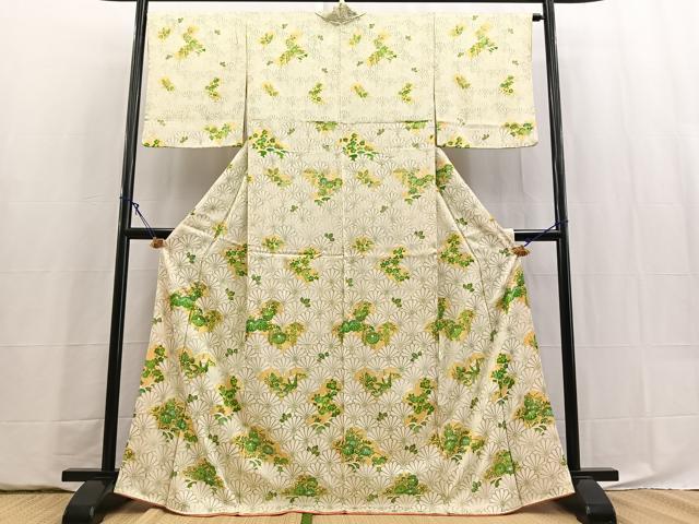平和屋着物■訪問着　雲取り花文　金彩　正絹　逸品　BAAY5878yc