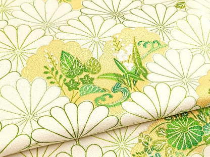 平和屋着物■訪問着　雲取り花文　金彩　正絹　逸品　BAAY5878yc
