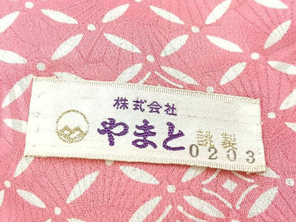 平和屋着物■上質な小紋　七宝文　扇面金通し地　やまと誂製　正絹　逸品　BAAY5879yc