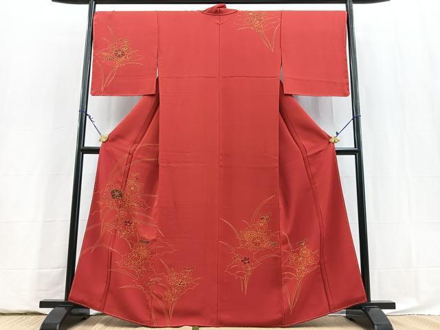 平和屋着物■訪問着　雲取り花文　正絹　逸品　未使用　BAAY5881yc