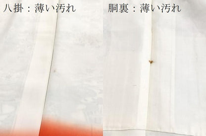 平和屋着物■上質な小紋　型染め　流水風景花文　正絹　逸品　BAAY5882yc