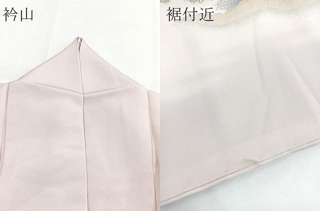 平和屋着物●豪華色留袖　寿光織　平安人物風景文　暈し染め　金糸　ロング丈　正絹　逸品　BAAY5884yc
