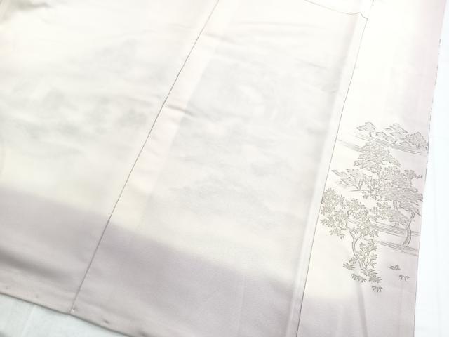 平和屋着物●豪華色留袖　寿光織　平安人物風景文　暈し染め　金糸　ロング丈　正絹　逸品　BAAY5884yc