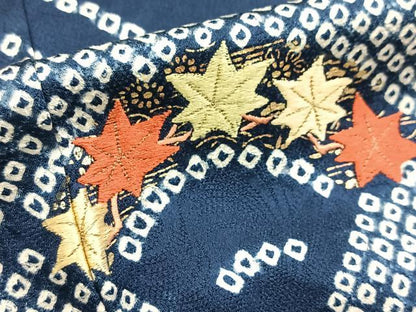 平和屋着物■訪問着　絞り　駒刺繍　花青海波　金彩　正絹　逸品　BAAY5890yc
