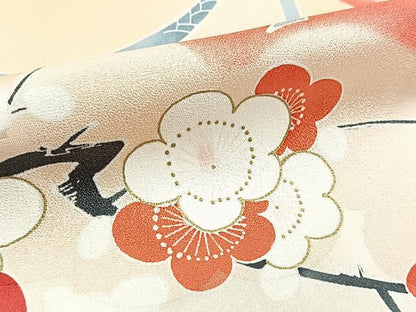 平和屋着物■豪華振袖　几帳花車文　金彩　正絹　逸品　BAAY5896yc