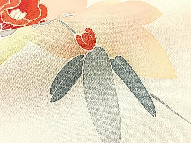 平和屋着物■訪問着　草花文　金彩　正絹　逸品　BAAY5900yc