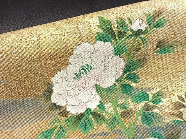 平和屋着物■豪華黒留袖　作家物　牡丹孔雀図　金銀彩　正絹　逸品　BAAY5901yc