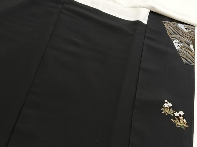 平和屋着物■豪華黒留袖　作家物　牡丹孔雀図　金銀彩　正絹　逸品　BAAY5901yc