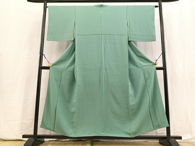 平和屋着物■上質な色無地　青磁色　正絹　逸品　BAAY5904yc