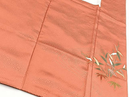 平和屋着物■豪華振袖　駒刺繍　松竹梅御所車花文　暈し染め　金彩　正絹　逸品　BAAY5909yc