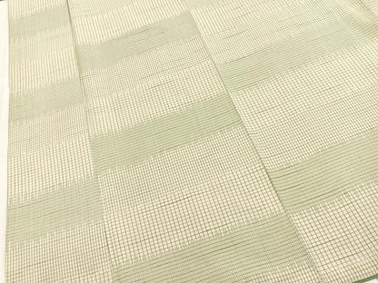 平和屋着物■上質な紬　幾何学文様　正絹　逸品　BAAY5912yc