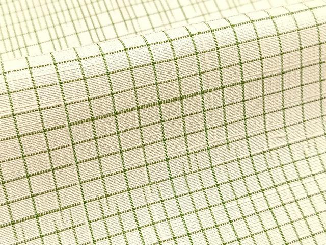 平和屋着物■上質な紬　幾何学文様　正絹　逸品　BAAY5912yc