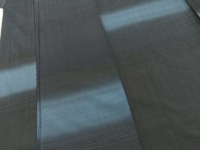 平和屋着物■訪問着　紬地　横段文　正絹　逸品　BAAY5915yc