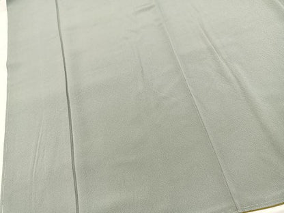 平和屋着物●上質な色無地　奏鼠色　ロング丈　正絹　逸品　未使用　BAAY5917yc