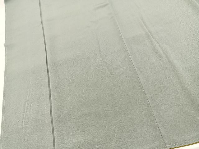 平和屋着物●上質な色無地　奏鼠色　ロング丈　正絹　逸品　未使用　BAAY5917yc