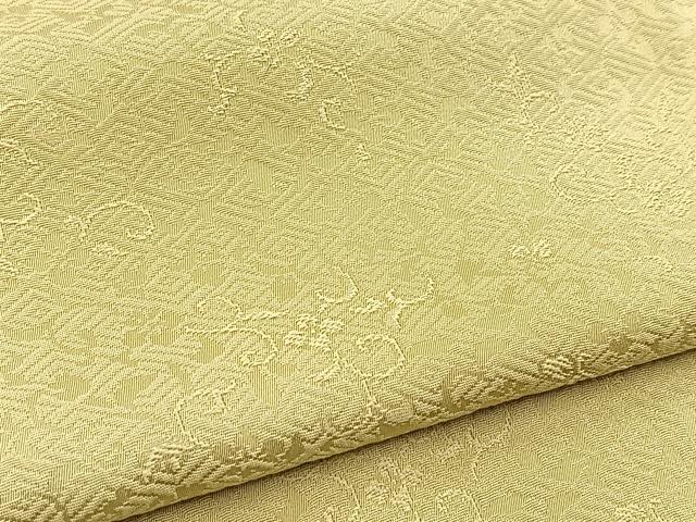 平和屋着物■上質な色無地　花唐草地紋　蒸栗色　正絹　逸品　BAAY5920yc