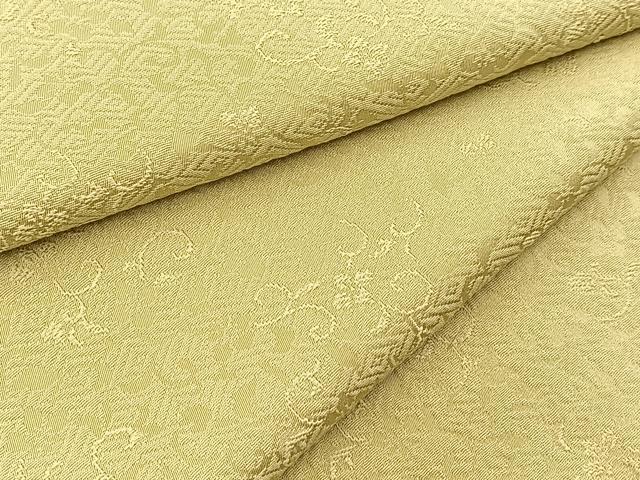 平和屋着物■上質な色無地　花唐草地紋　蒸栗色　正絹　逸品　BAAY5920yc